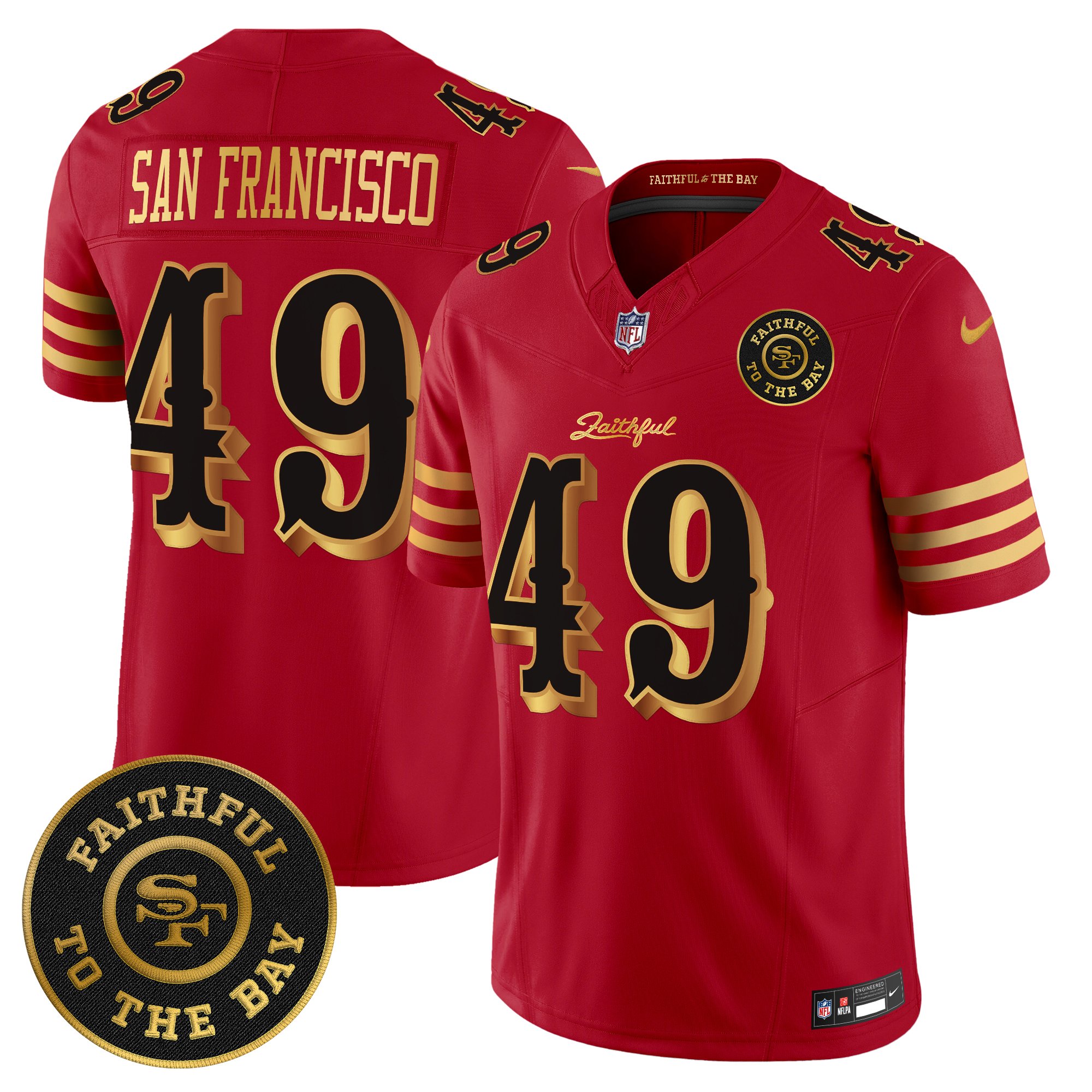 Men's 49ers �Rivalries� Vapor Limited Jersey - Faithful To The Bay Patch - All Stitched
