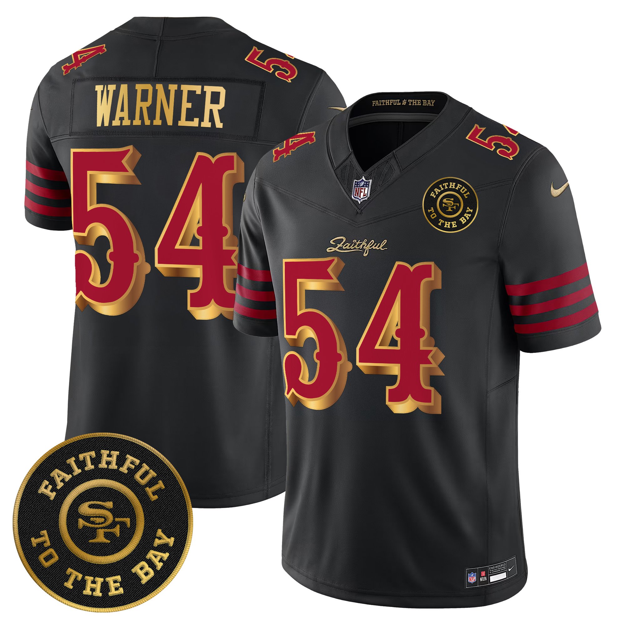 Men's 49ers �Rivalries� Vapor Limited Jersey - Faithful To The Bay Patch - All Stitched