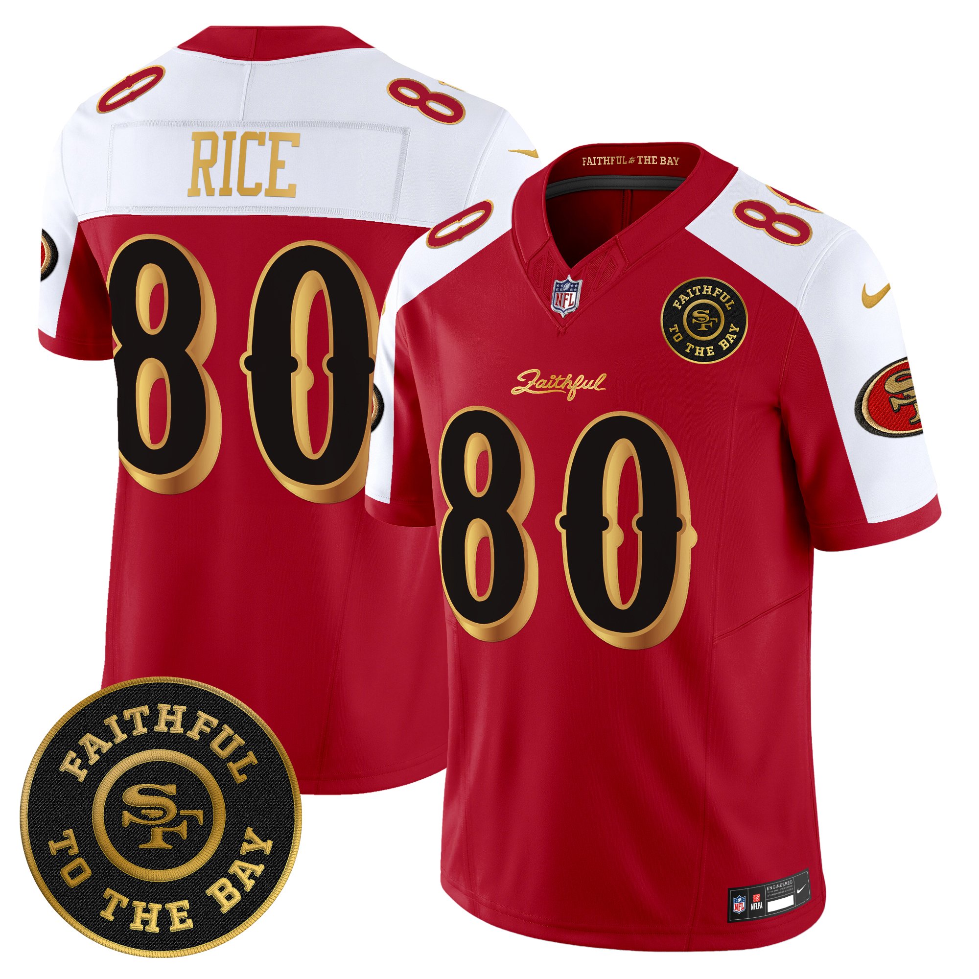 Men's 49ers �Rivalries� Vapor Limited Jersey - Faithful To The Bay Patch - All Stitched