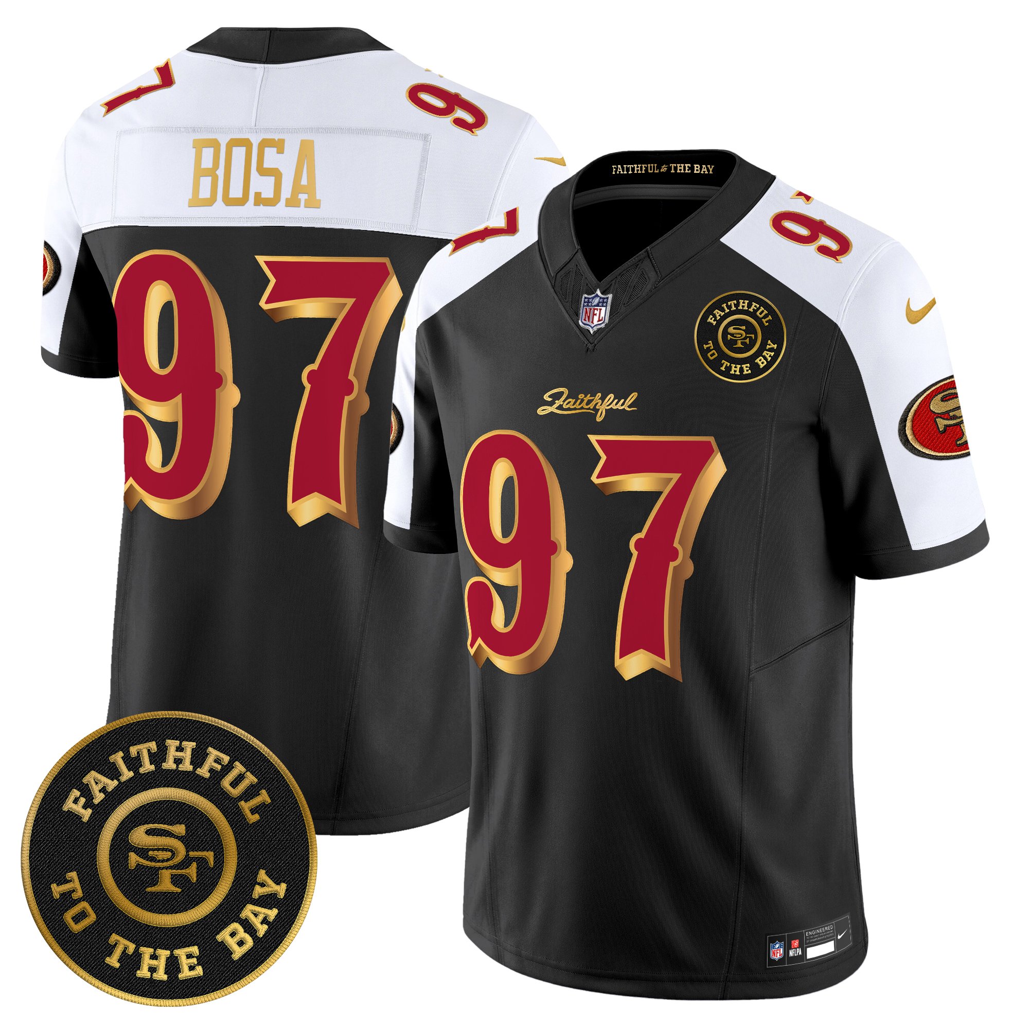 Men's 49ers �Rivalries� Vapor Limited Jersey - Faithful To The Bay Patch - All Stitched