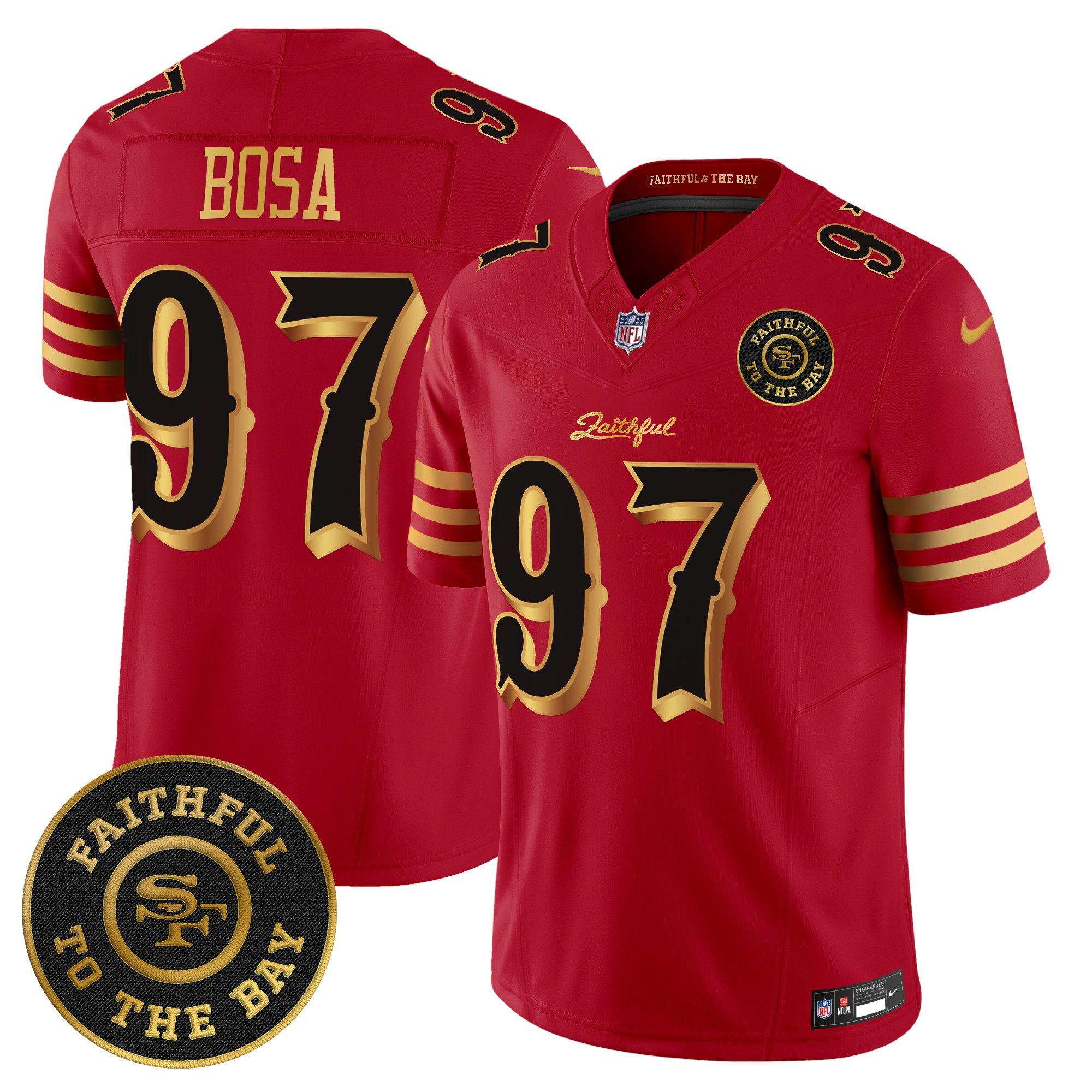 Men's 49ers �Rivalries� Vapor Limited Jersey - Faithful To The Bay Patch - All Stitched