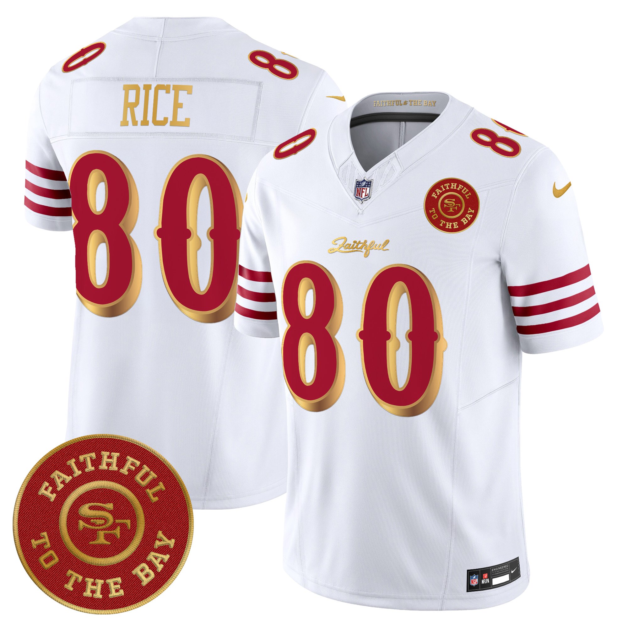 Men's 49ers �Rivalries� Vapor Limited Jersey - Faithful To The Bay Patch - All Stitched