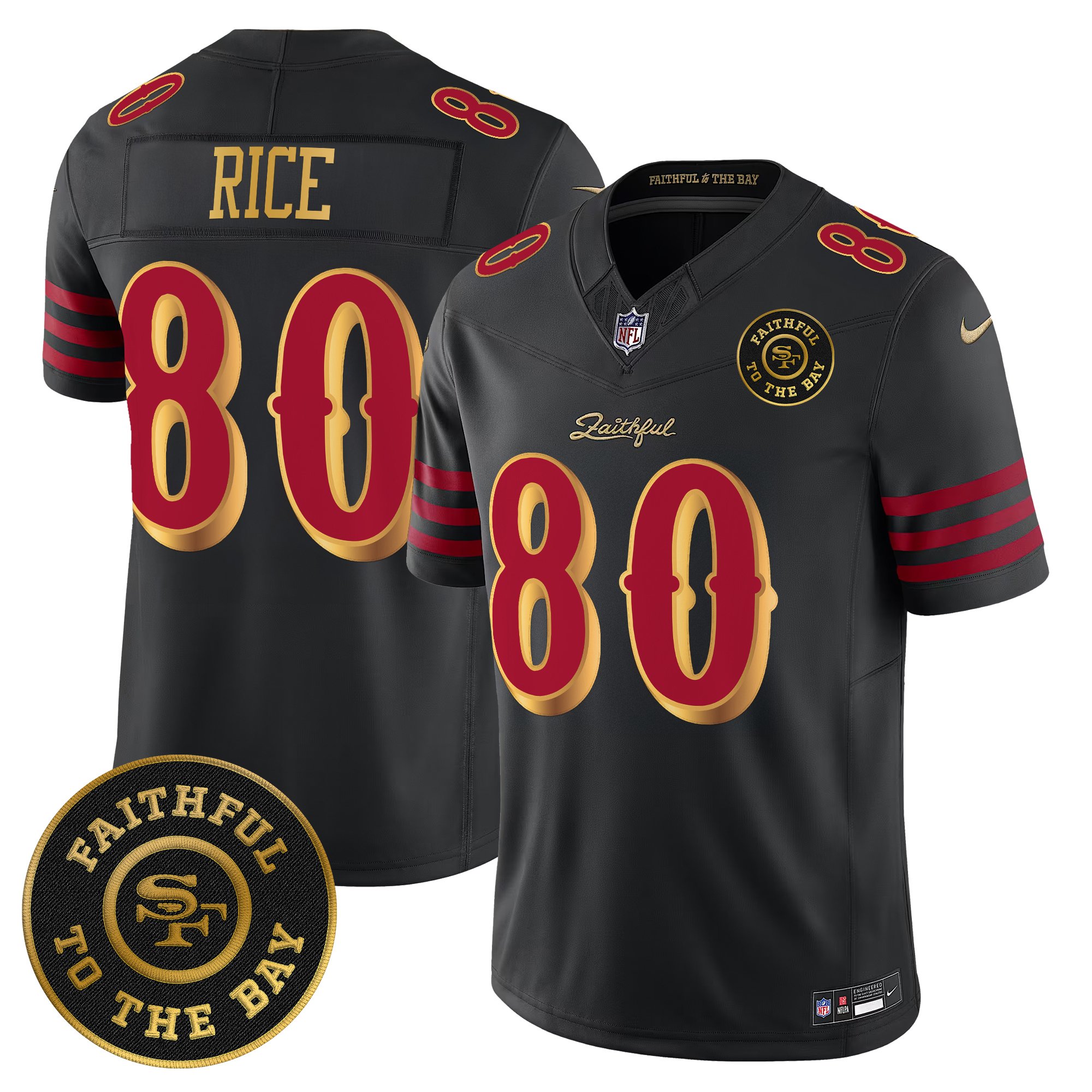 Men's 49ers �Rivalries� Vapor Limited Jersey - Faithful To The Bay Patch - All Stitched