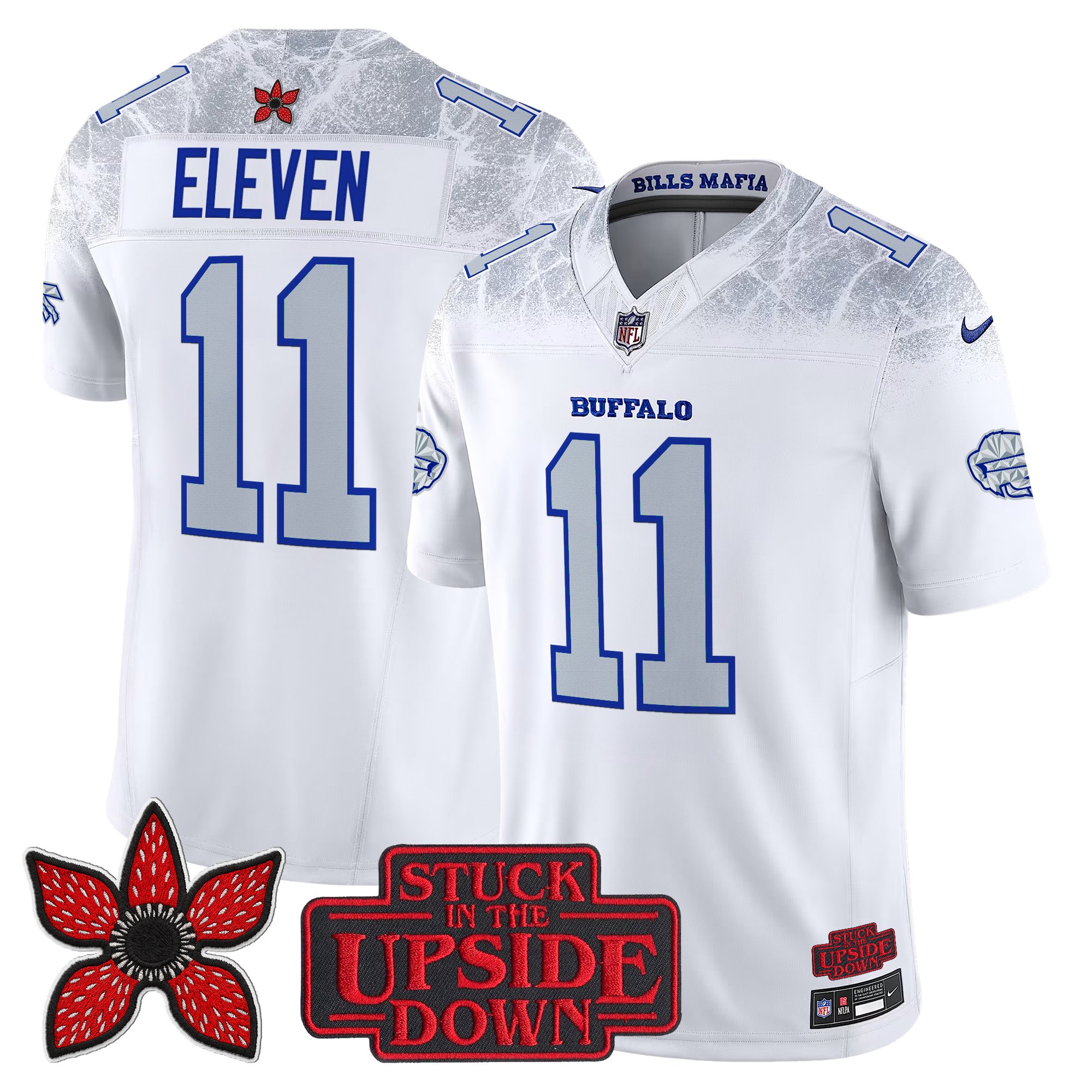 Men's Buffalo Bills 'Stranger Things Edition' Vapor Limited Jersey V2 - All Stitched