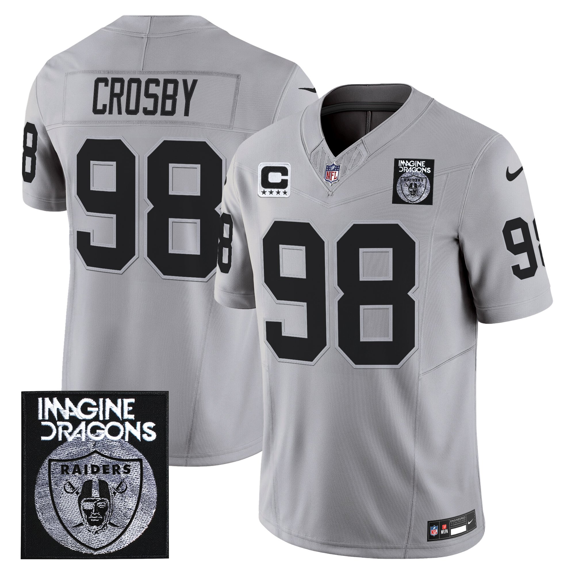 Men's Imagine Dragons x Las Vegas Raiders Vapor Limited Jersey - All Stitched