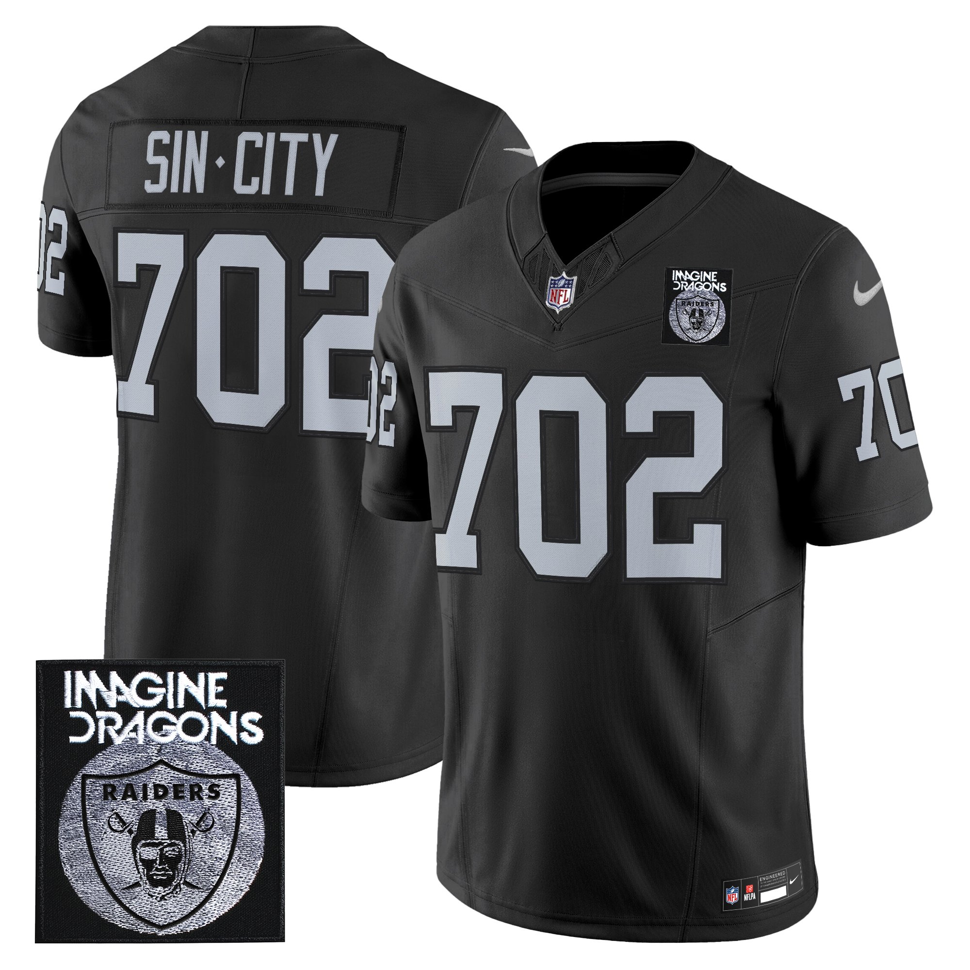 Men's Imagine Dragons x Las Vegas Raiders Vapor Limited Jersey - All Stitched