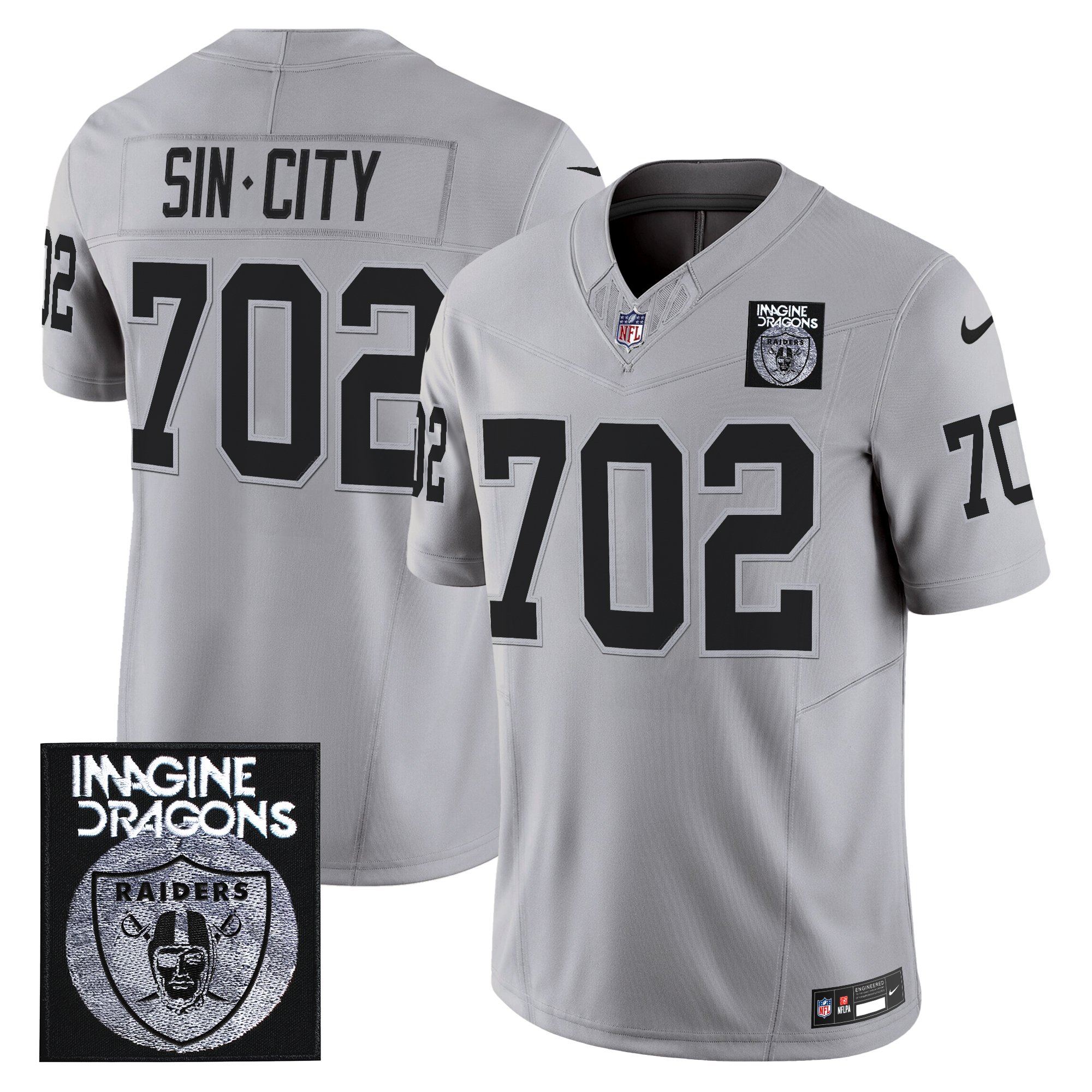 Men's Imagine Dragons x Las Vegas Raiders Vapor Limited Jersey - All Stitched