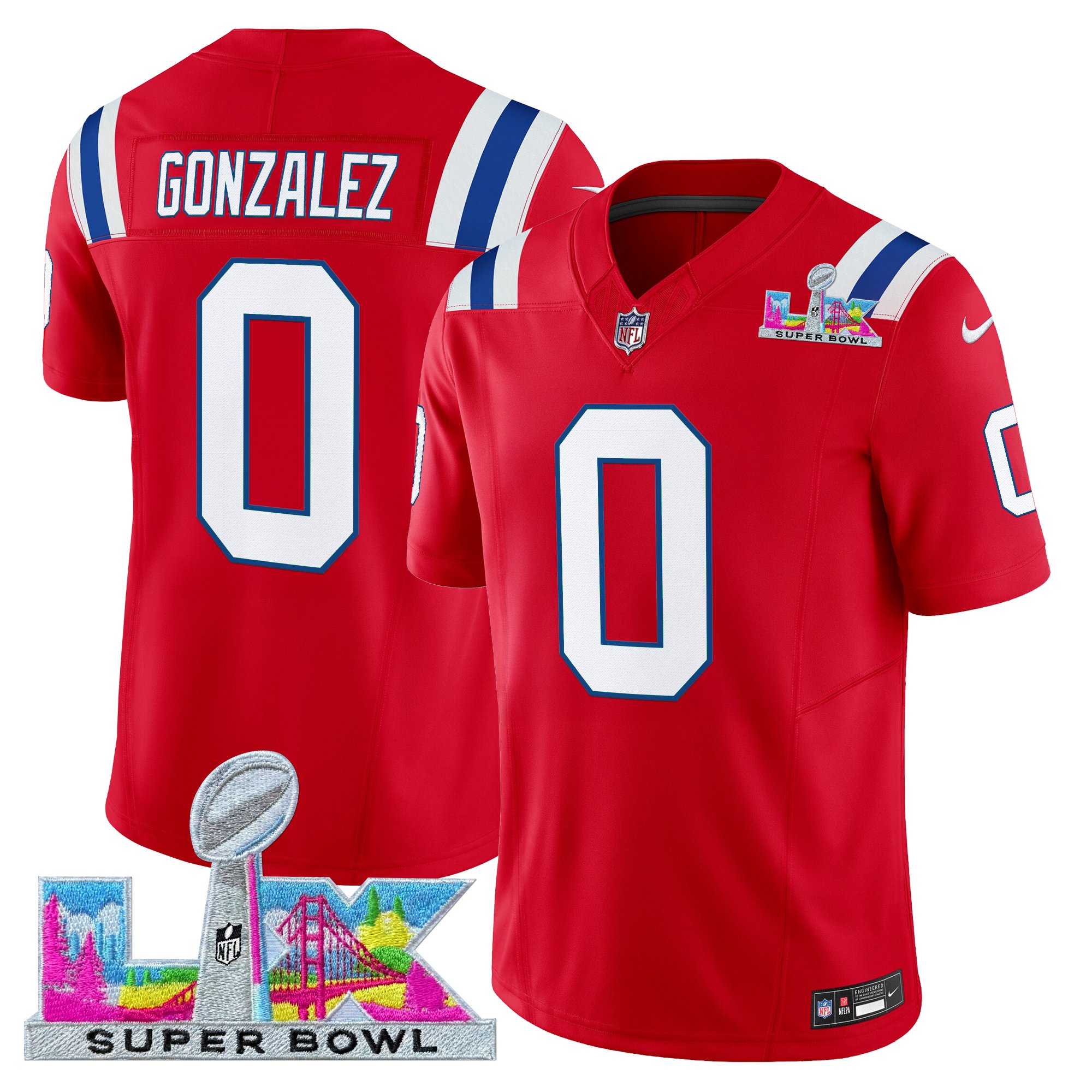 Men's New England Patriots Super Bowl LX Vapor Limited Jersey - All Stitched