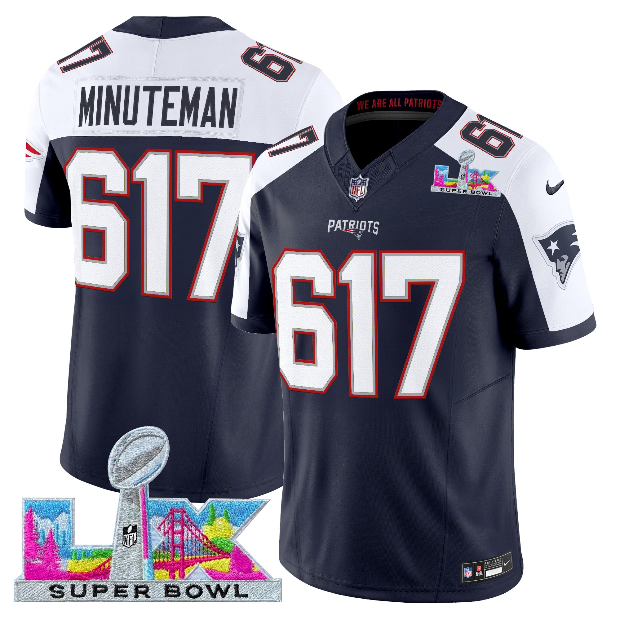 Men's New England Patriots Super Bowl LX Vapor Limited Jersey - All Stitched