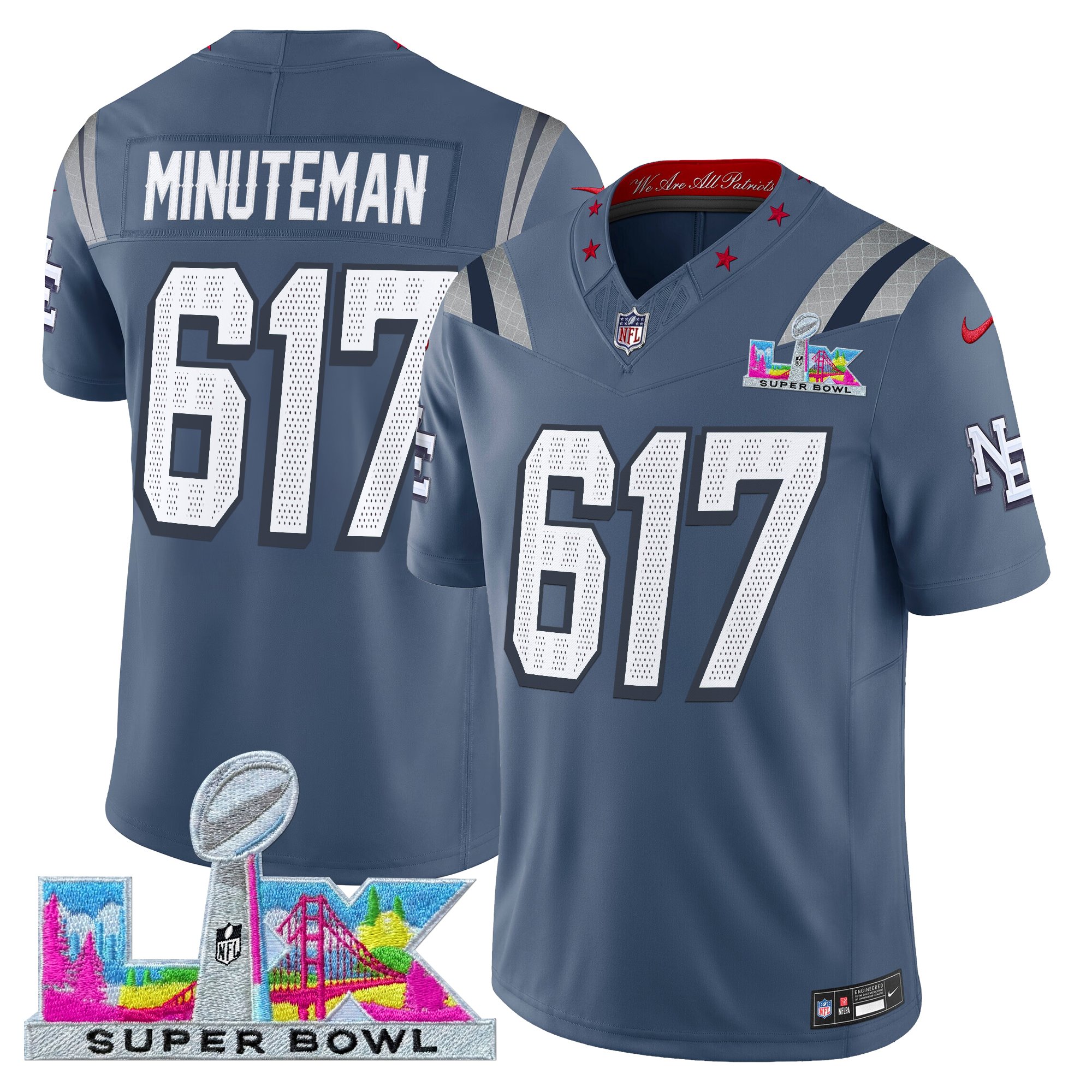 Men's New England Patriots Super Bowl LX Vapor Limited Jersey - All Stitched