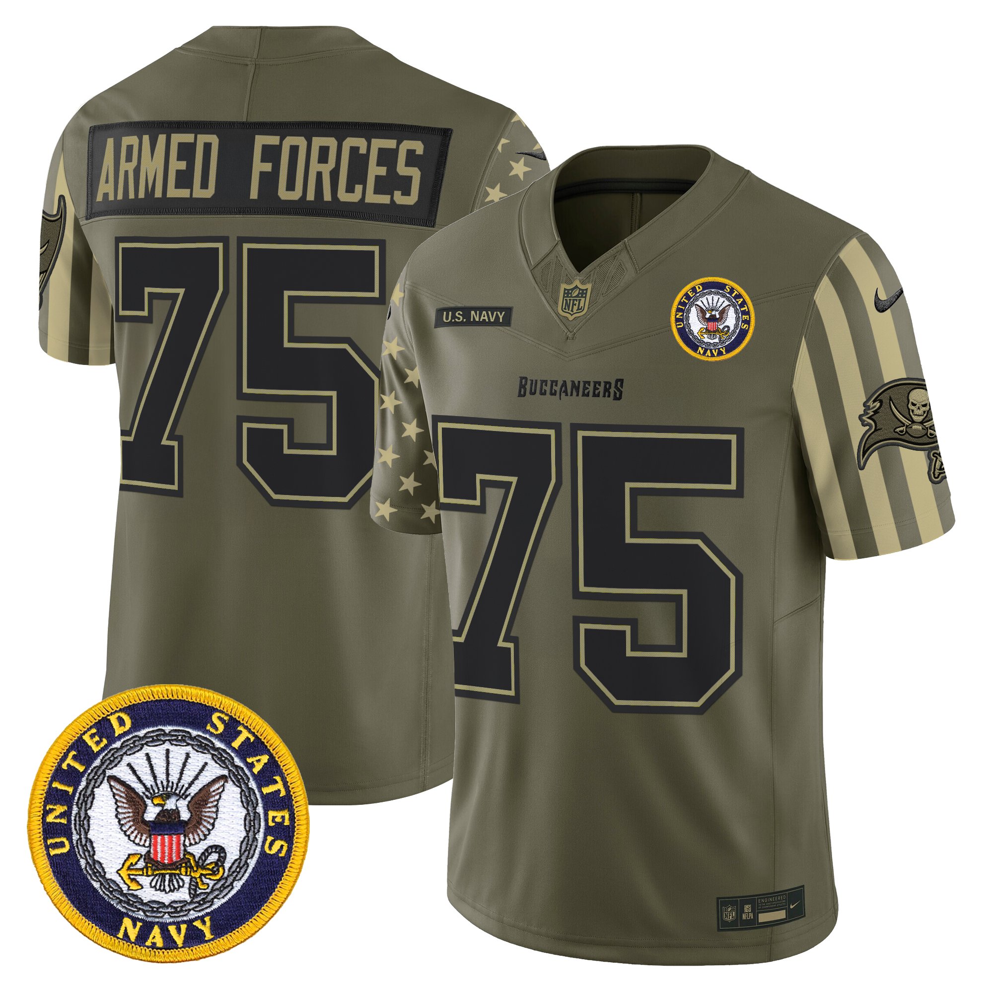 Men's Tampa Bay Buccaneers x U.S. Military Veteran Vapor Limited Jersey - All Stitched