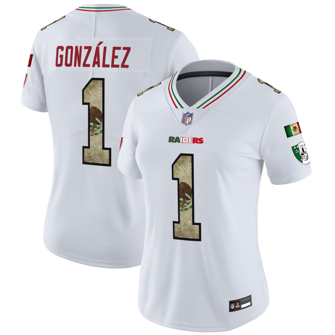 Women's GonzÃ¡lez Las Vegas Raiders Mexico Vapor Limited Jersey - All Stitched